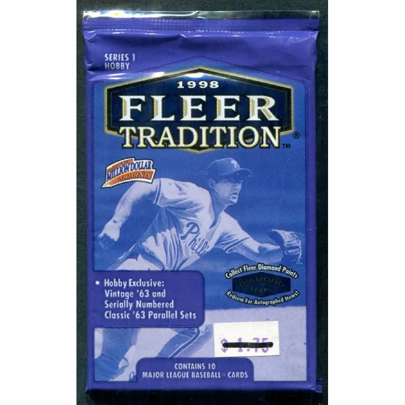 1998 Fleer Tradition Baseball Unopened Series 1 Pack (Hobby) (10) (PS)