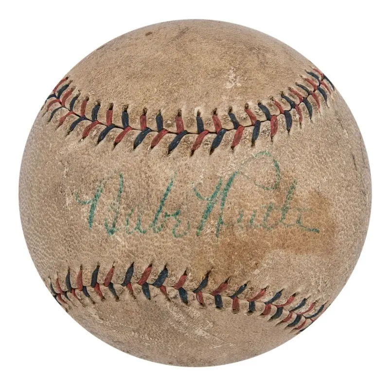 Babe Ruth & Lou Gehrig Signed 1920's Baseball Beckett COA