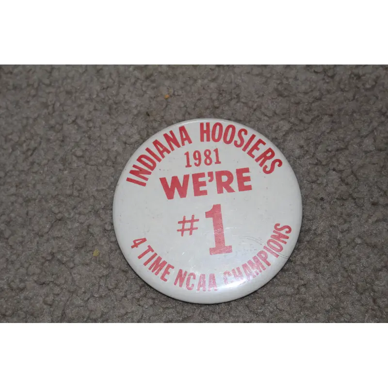 1981 Indiana University Basketball NCAA Champions Pinback Button
