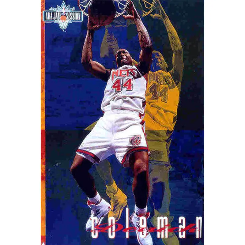 Derrick Coleman "NBA Jam Session" (1993) New Jersey Nets Poster - Costacos Brothers