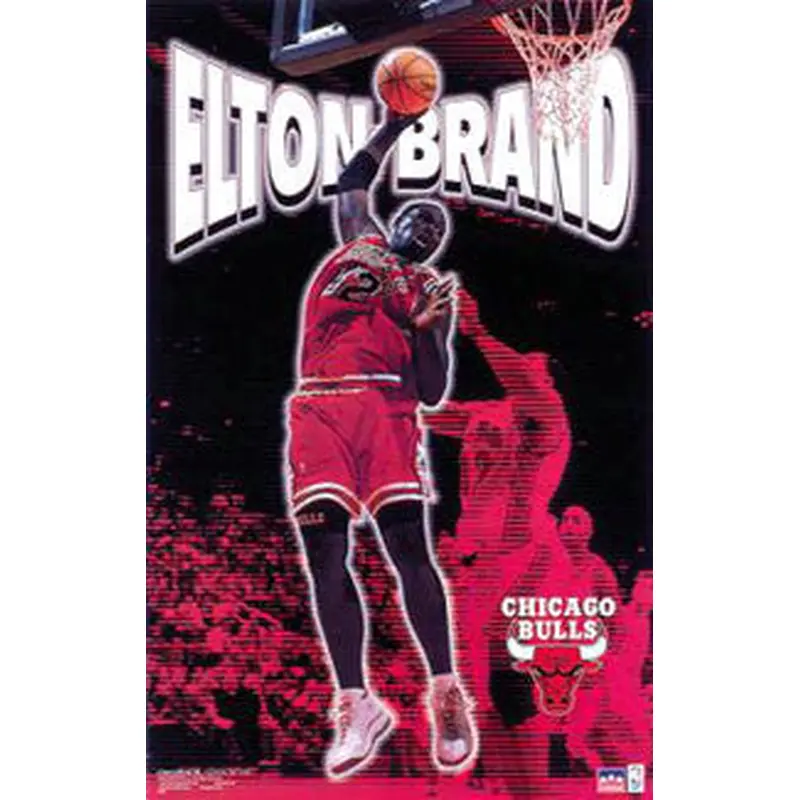 Elton Brand "Rebound" Chicago Bulls NBA Action Poster - Starline 2000