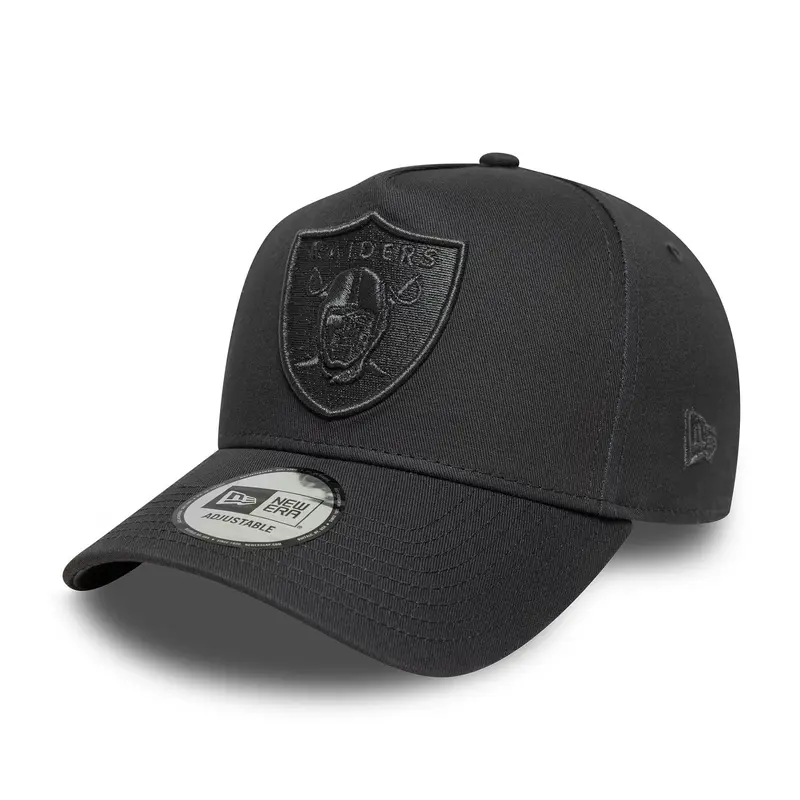 Las Vegas Raiders NFL Metallic Dark Grey 9FORTY E-Frame Adjustable Cap