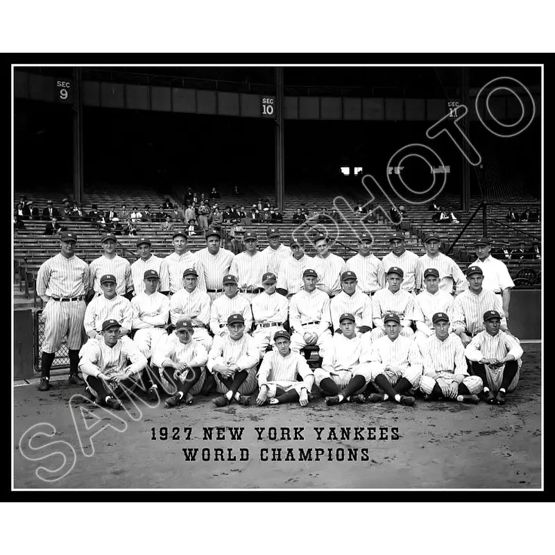 1927 New York Yankees 8X10 Photo - Gehrig Ruth Lazzeri - 2159