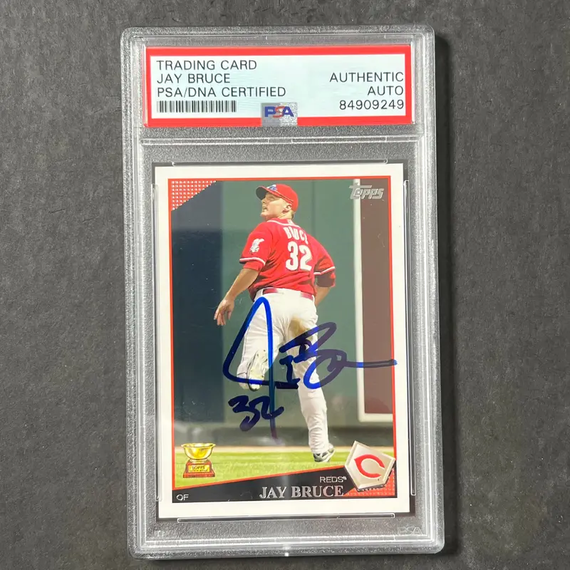 2009 Topps #220 Jay Bruce Signed Card PSA Slabbed Auto Reds