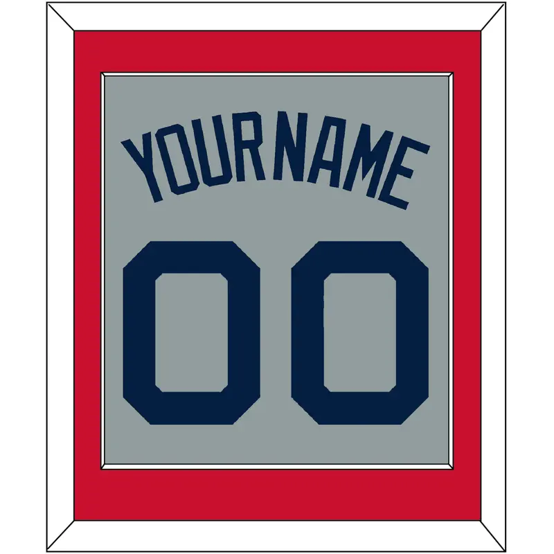 Boston Name & Number - Road Gray (2009-2013) - Single Mat 2