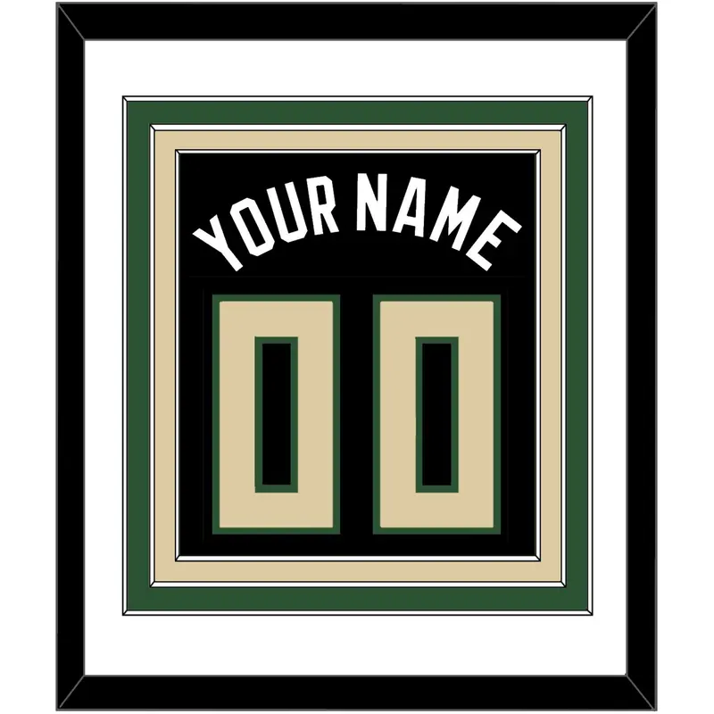 Milwaukee Name & Number - Black Statement - Triple Mat 1