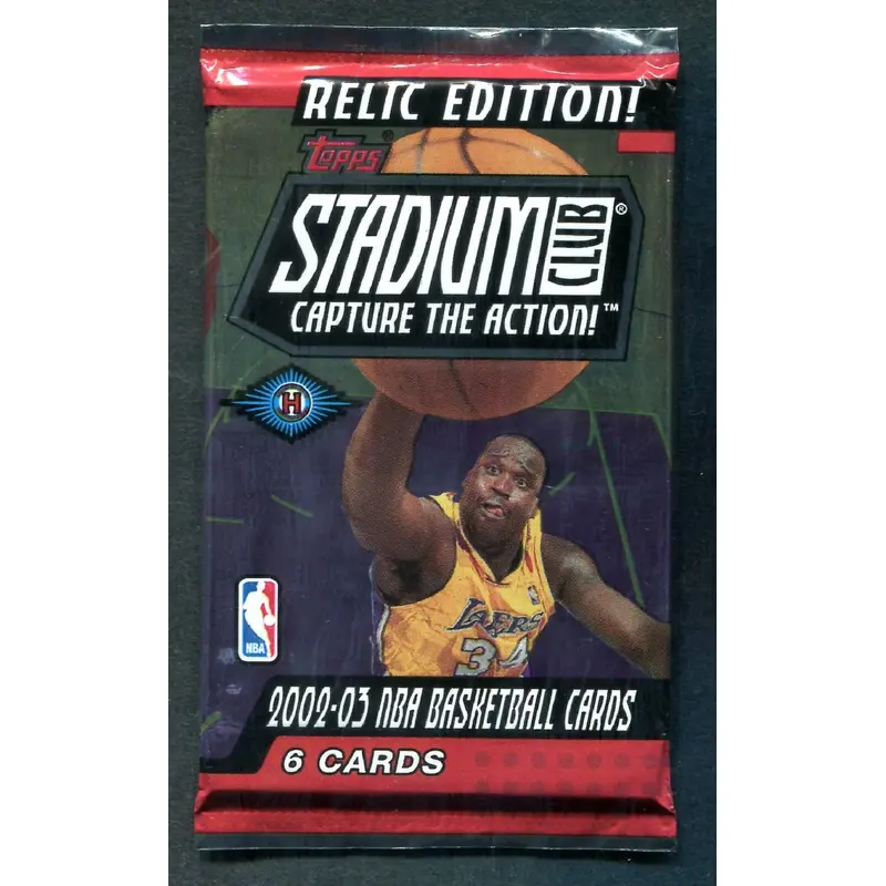 2002/03 Topps Stadium Club Basketball Unopened Pack (Relic Edition) (Hobby) (6)