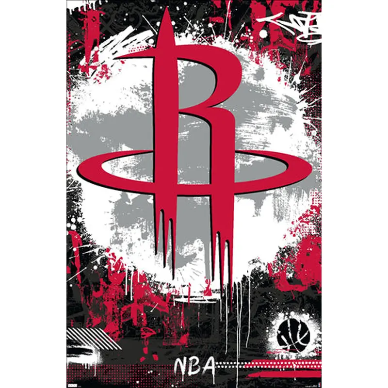 Houston Rockets Official NBA Basketball Team Logo Wall Poster - Costacos 2023