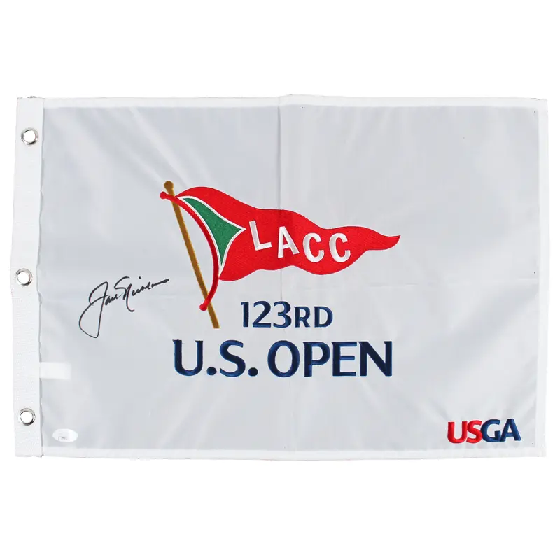 Jack Nicklaus Authentic Signed 2023 LACC US Open Pin Flag JSA #YY51313