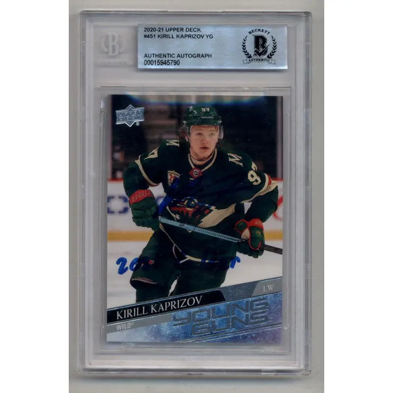 Kirill Kaprizov 2020-21 Upper Deck Young Gun #451 BGS Authenticated 5790