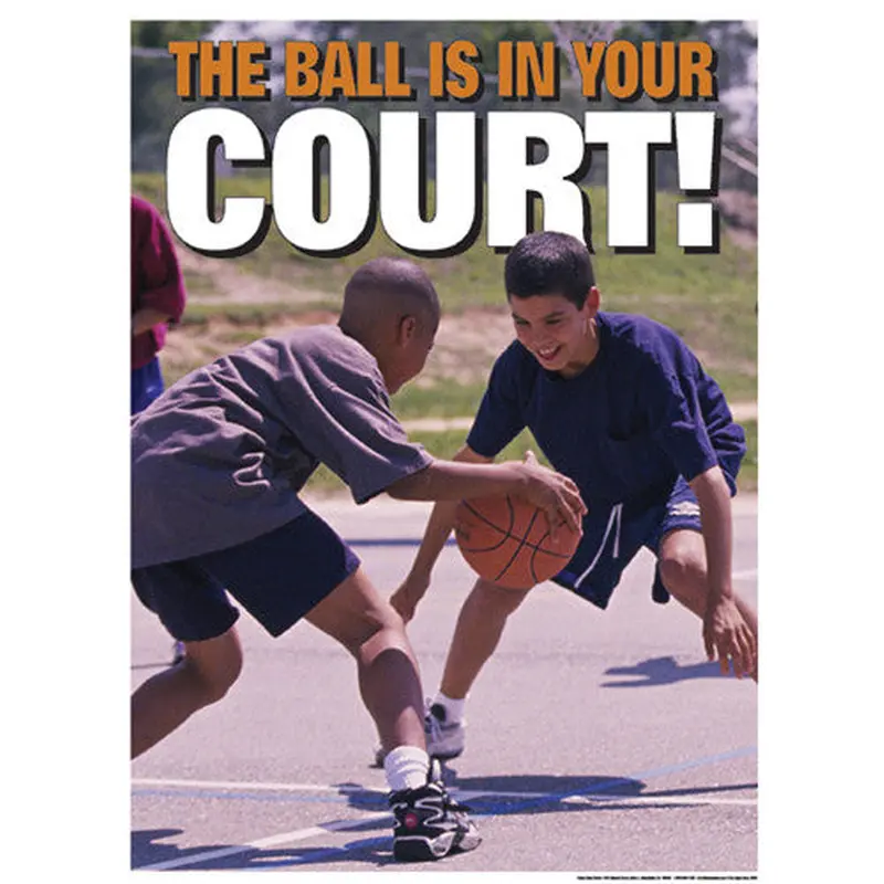 Youth Basketball "The Ball is in your Court" Motivational Poster - Fitnus Corp.
