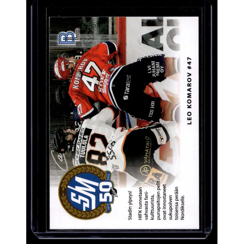 2024-25 Blueline HIFK Team Set - Match Card - Leo Komarov #5