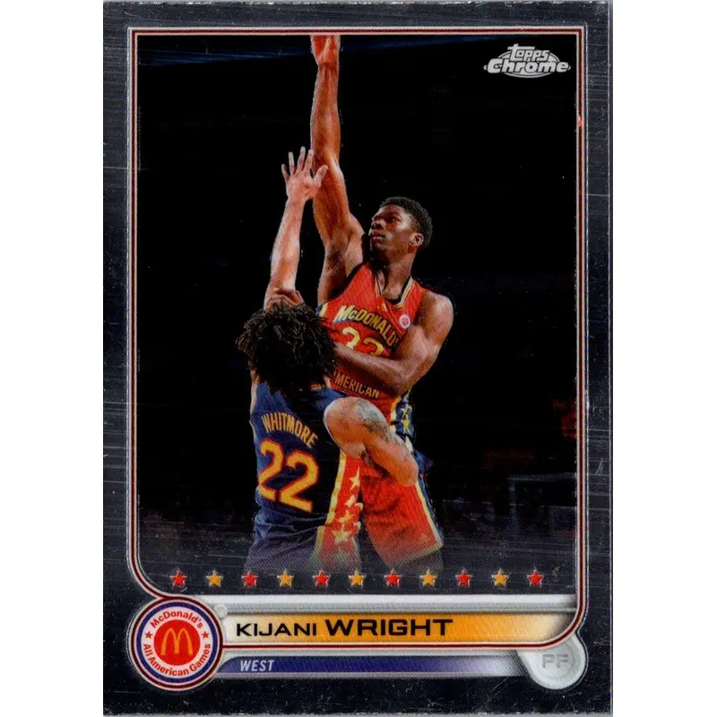 2022 Topps Chrome McDonald's All American Kijani Wright #24