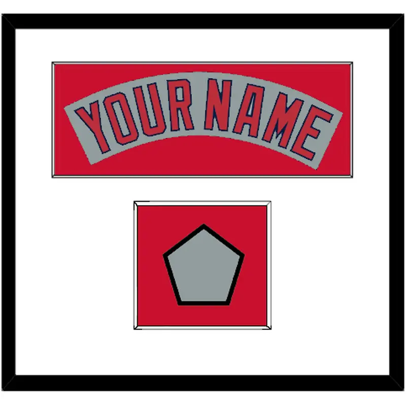 Boston Nameplate & World Series Champions Patch - Road Gray (1992-2008)- Single Mat 1
