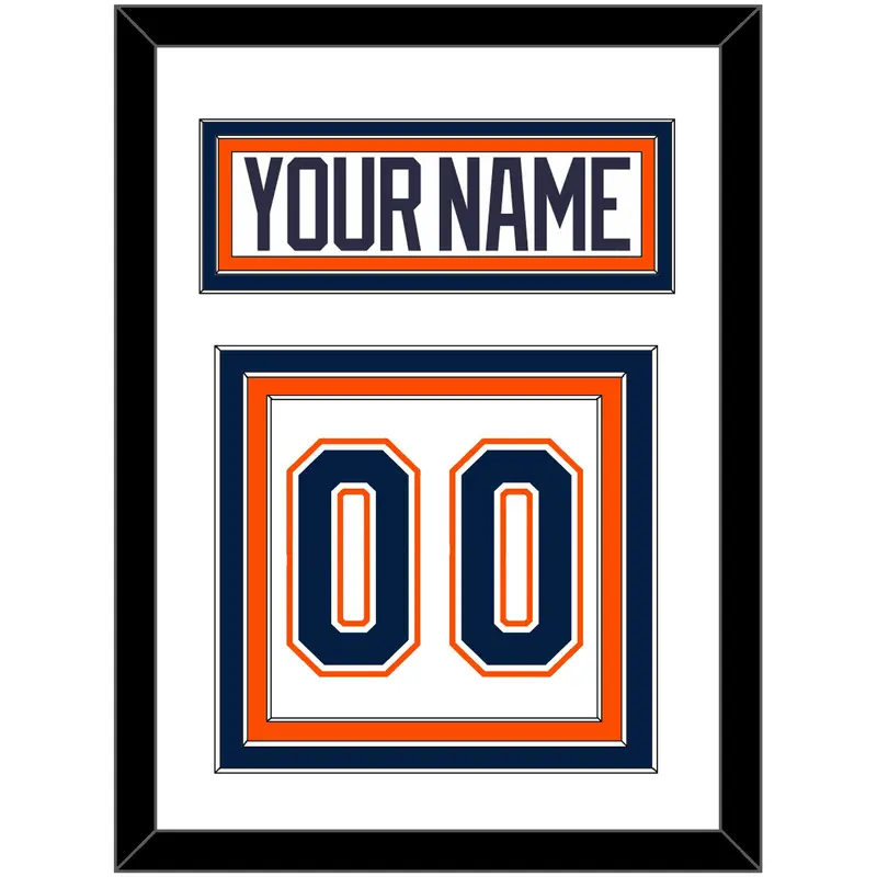 New York Nameplate & Number (Back) - Home/Road White (1998-2007) - Triple Mat 1