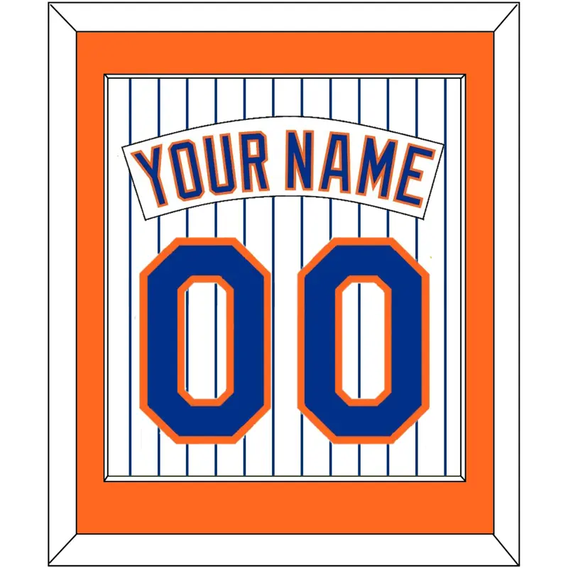 New York Nameplate & Number - Home Pinstripes (1983-1986) - Single Mat 2