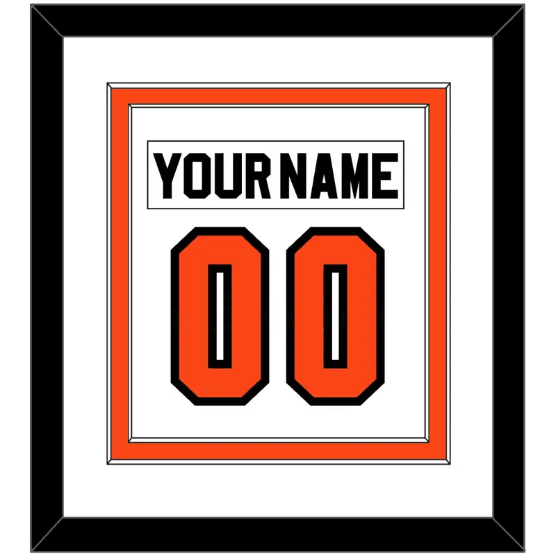 Philadelphia Nameplate & Number (Back) Combined - Road White (2007-2010) - Double Mat 1
