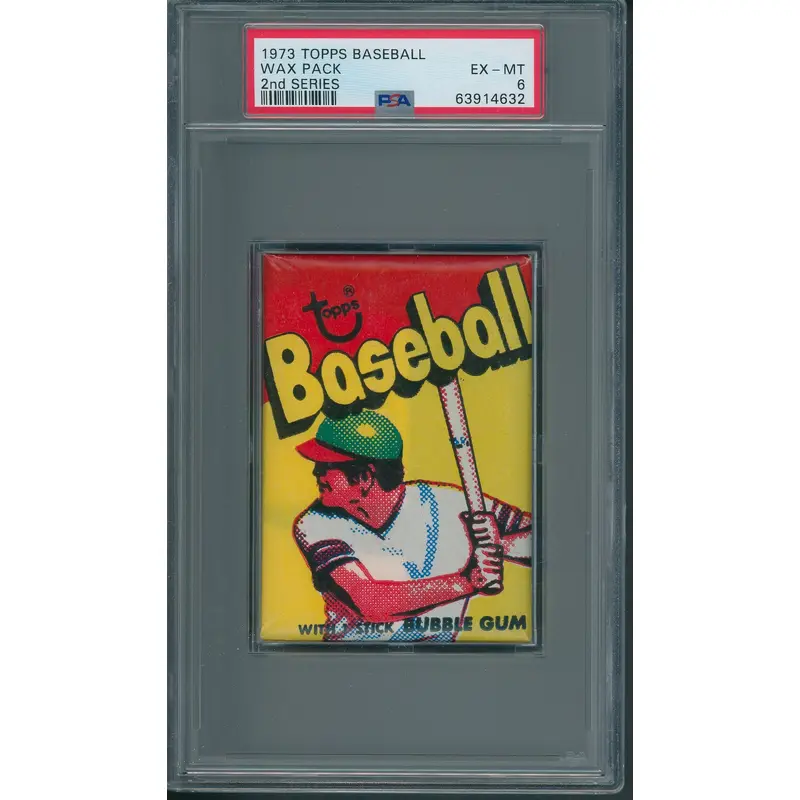 1973 Topps Baseball Unopened 2nd Series Wax Pack PSA 6