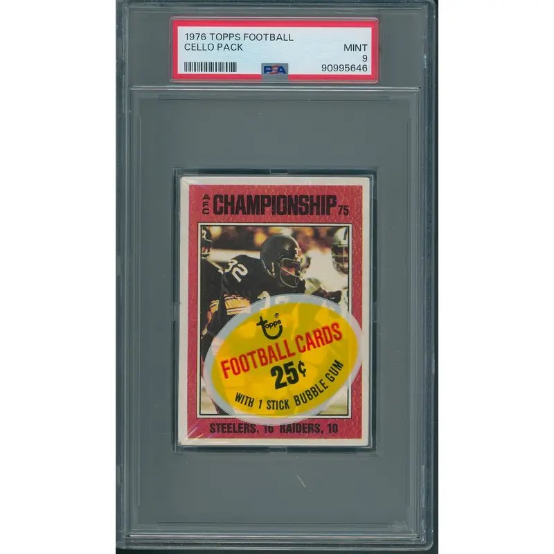 1976 Topps Football Unopened Cello Pack PSA 9 *5646
