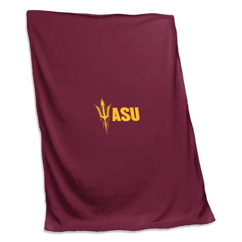 Arizona State Combo Mark Maroon Screened Sweatshirt Blanket