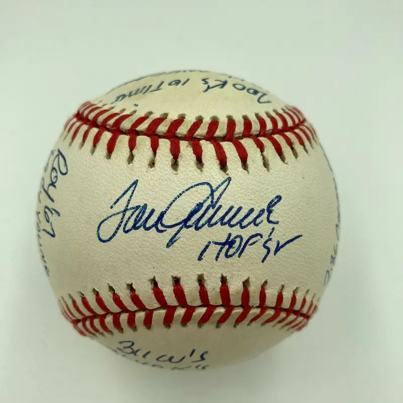 Beautiful Tom Seaver Signed Heavily Inscribed Career STAT Baseball JSA COA