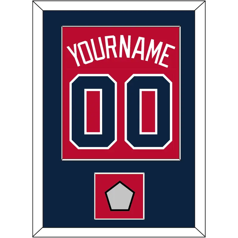 Atlanta Name, Number & World Series Jersey Patch - Alternate Home Red - Single Mat 2