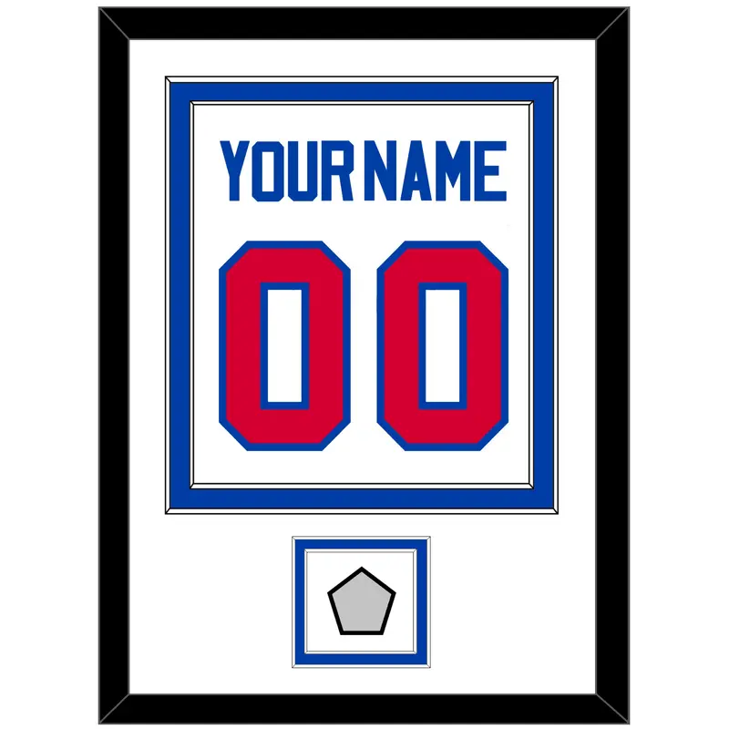 Detroit Name & Number With Champions Trophy Patch - Home White (1983-1996) - Double Mat 1