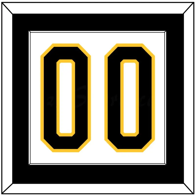 Pittsburgh Number (Back) - Home White (1980-1981) - Single Mat 1