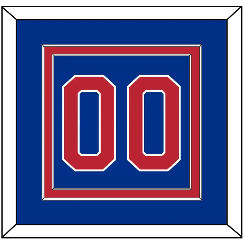 United States Mens Hockey Number - 1980 Olympics Road Blue - Double Mat 2