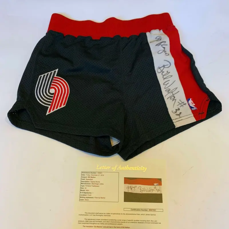 Bill Walton Signed 1988 Game Used Portland Trail Blazers Shorts With JSA COA