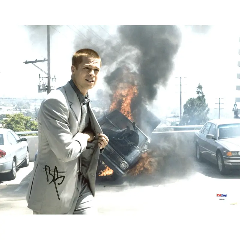 Brad Pitt Ocean's Twelve Authentic Signed 11X14 Photo PSA/DNA #Z90192