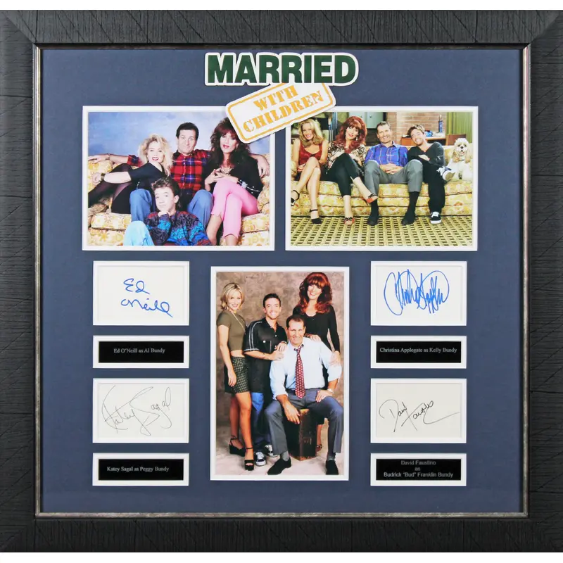 Married With Children (4) O'Neill, Sagal +2 Signed Framed Display BAS #AD04877