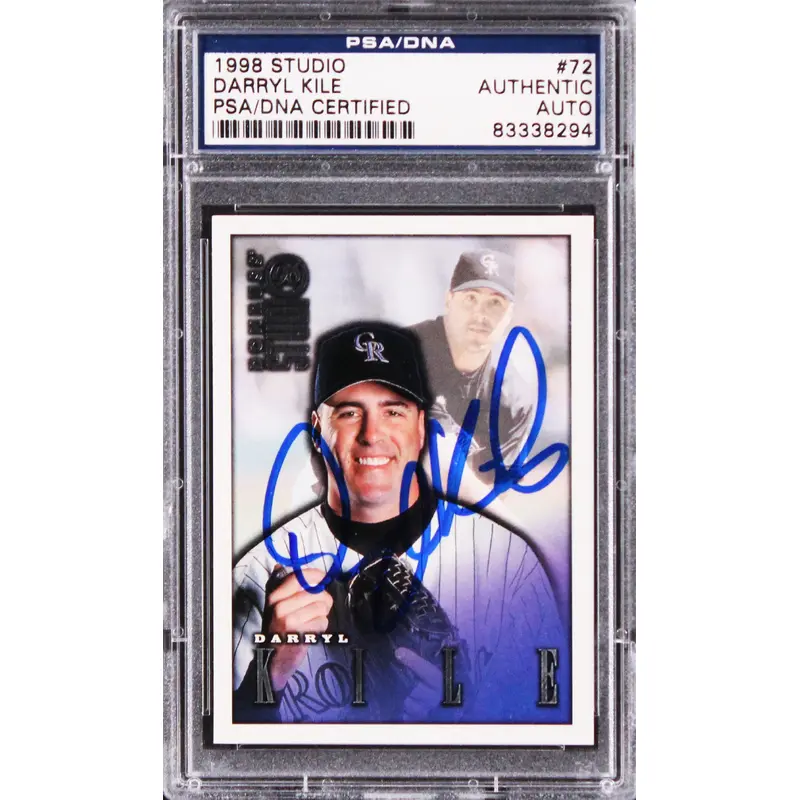 Rockies Darryl Kile Authentic Signed 1998 Studio #72 Card PSA/DNA Slabbed