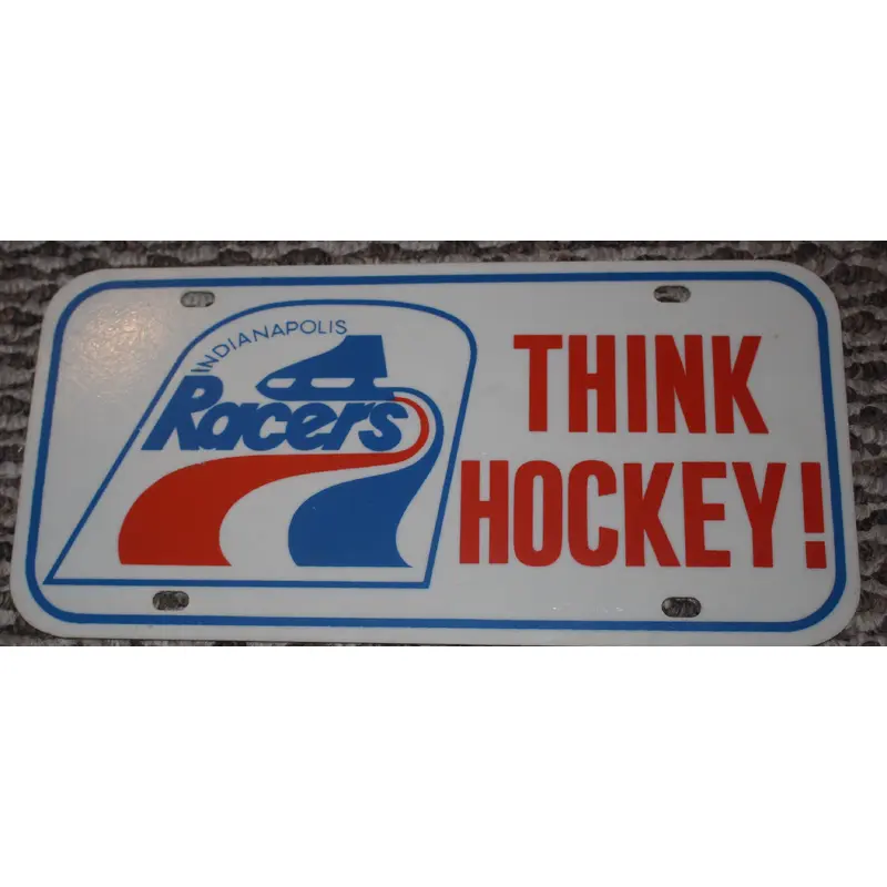 Vintage Indianapolis Racers WHA Hockey License Plate