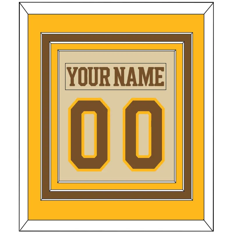 Boston Nameplate & Number (Back) Combined - Centennial Alternate Cream - Triple Mat 3