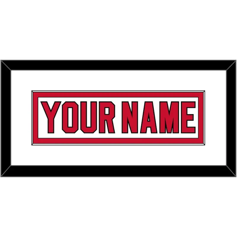 New Jersey Nameplate - Road White (2007-2017) - Single Mat 2