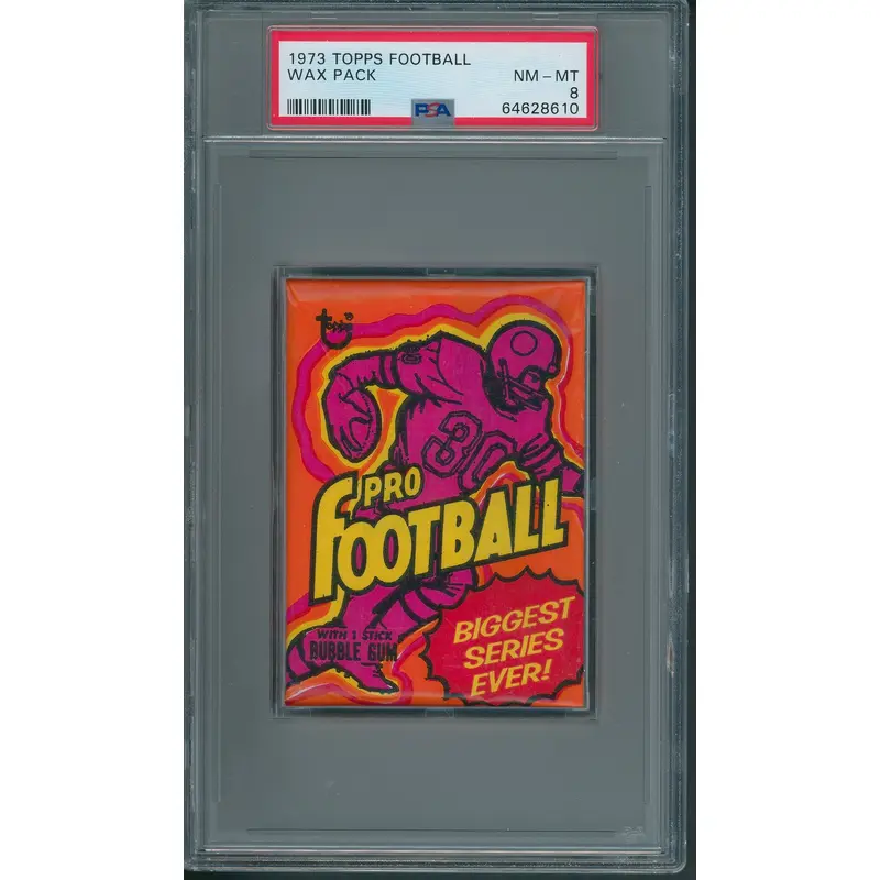 1973 Topps Football Unopened Wax Pack PSA 8 *8610