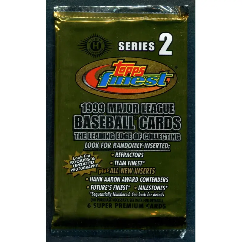 1999 Topps Finest Baseball Unopened Series 2 Pack (Hobby) (6)