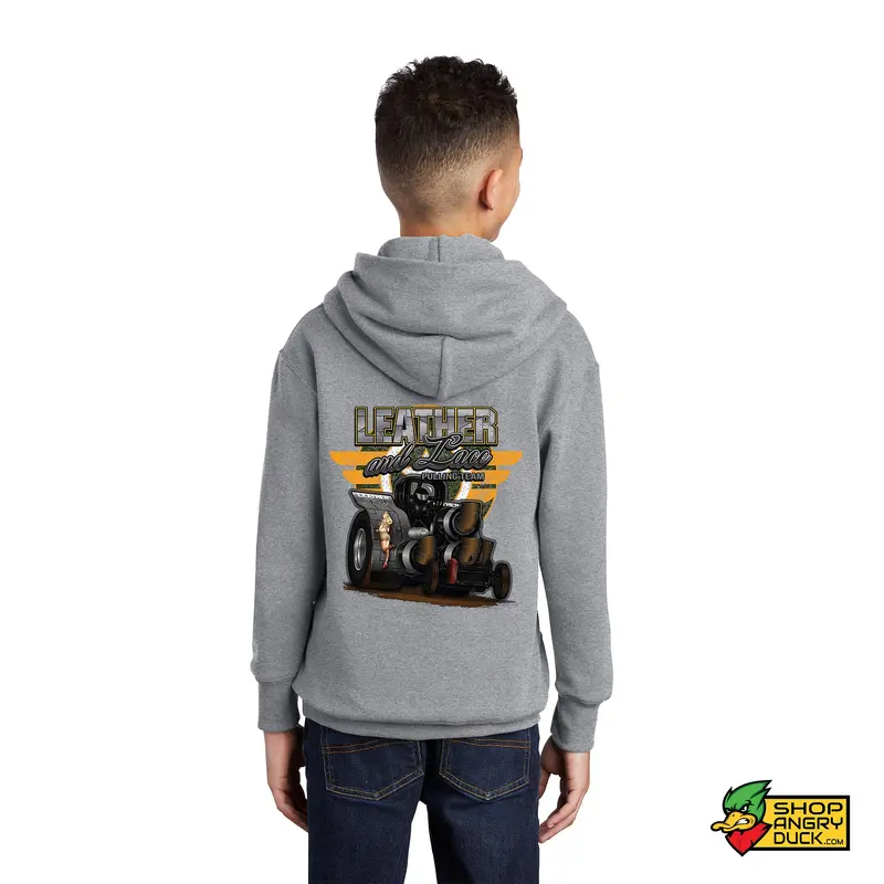 Leather and Lace Pulling Team Youth Illustrated Hoodie