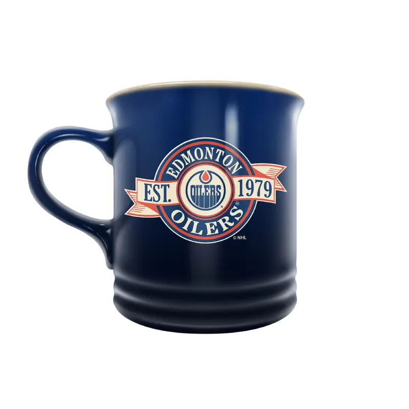NHL Edmonton Oilers  14 oz Stoneware Mug Banner Design