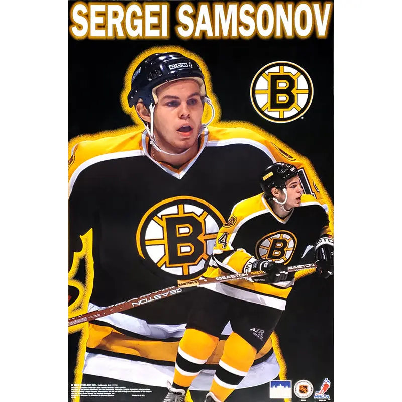 Sergei Samsonov "Superstar" Boston Bruins NHL Action Poster - Starline 1999