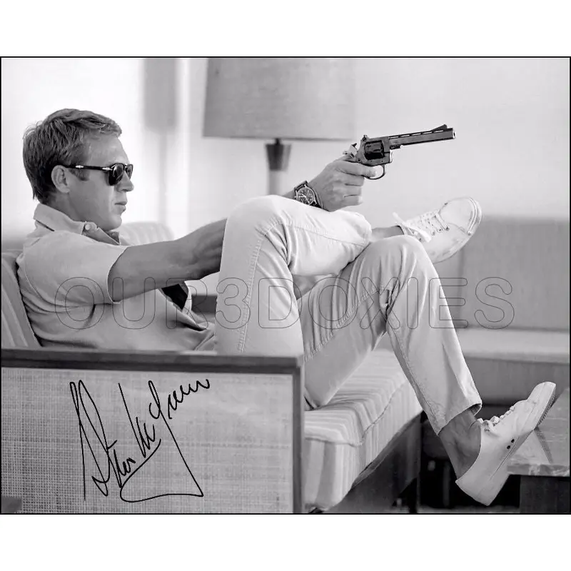 1963 Steve McQueen 8X10 Photo - Autographed - 3242