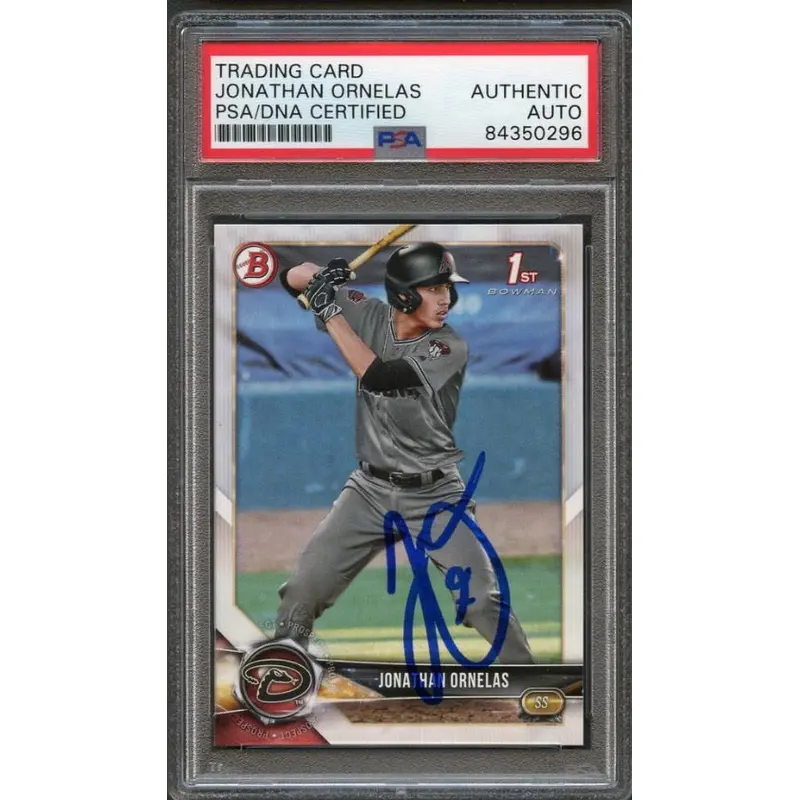 2018 Bowman Draft #BD-29 Jonathan Ornelas Signed Card PSA Slabbed Auto Diamondbacks
