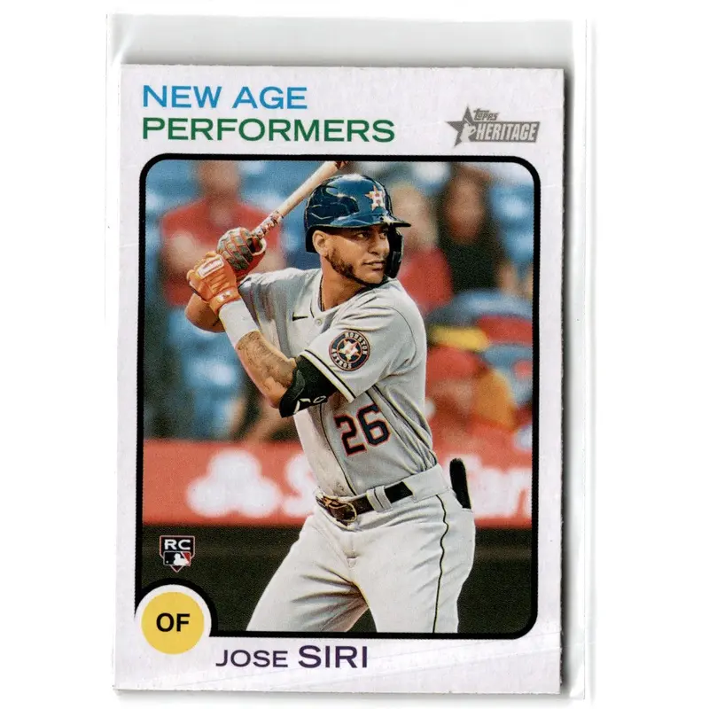 2022 Topps Heritage New Age Performers Jose Siri #NAP-20