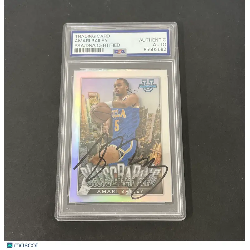 2023 Bowman University Chrome Topps S-9 Amari Bailey Skyscraping signed card PSA