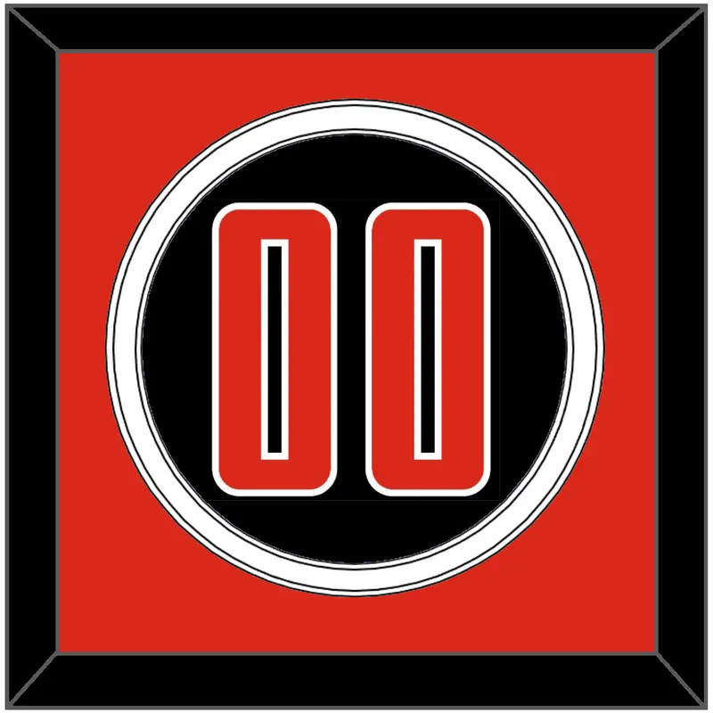 Texas Tech Baseball Number - Alternate Black (2018-2019) - Double Mat 3