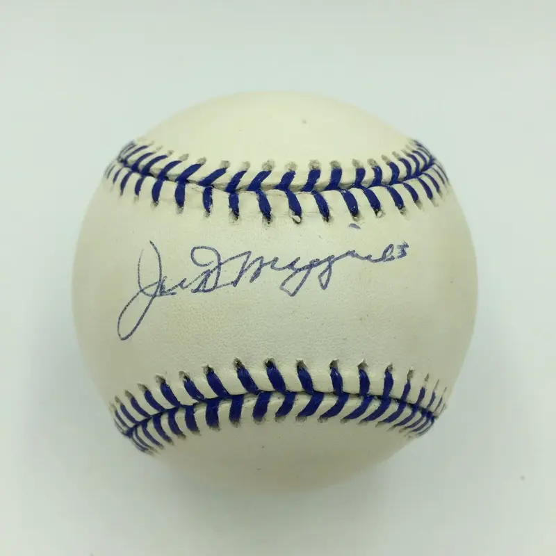 RARE Joe Dimaggio "Death Bed" Signed 1998 Joe Dimaggio Day Baseball Beckett JSA.