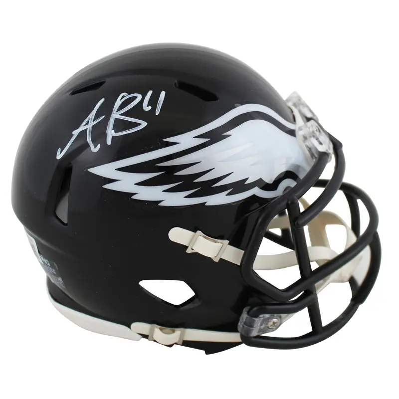 Eagles A.J. Brown Authentic Signed Alt 2022 Speed Mini Helmet BAS Witnessed