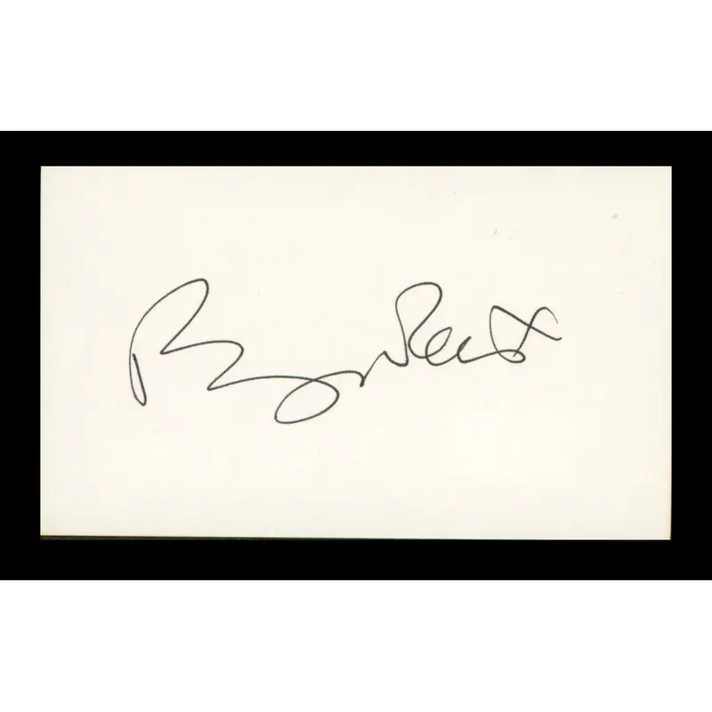 Roger Rees Robin Hood Men in Tights Authentic Signed 3x5 Index Card BAS #BP00909