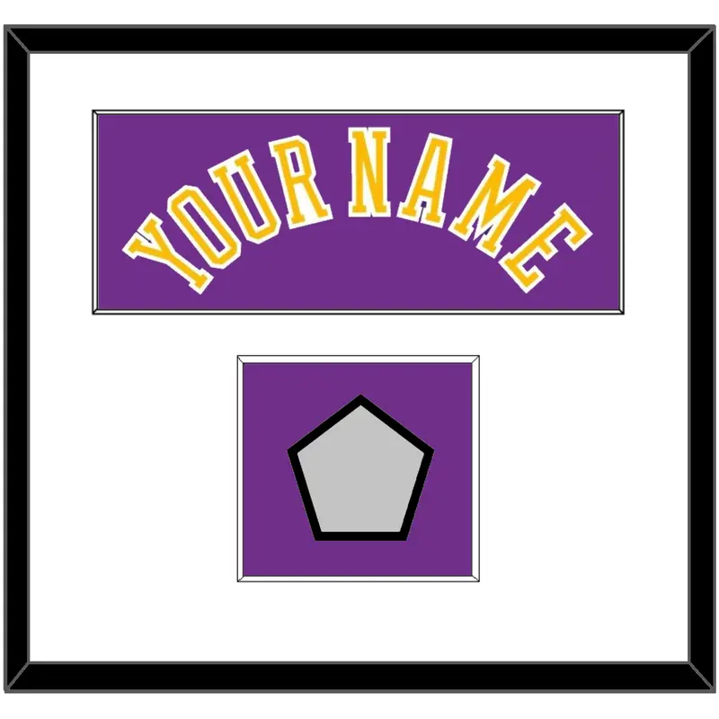 Los Angeles Name & Champions Patch - Road Purple (1978-1997) - Single Mat 1